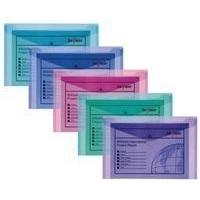 Snopake Polyfile Wallet A5 Assorted Electra Colours Pack