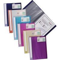 Snopake Lite (A4) 20-Pocket Durable Polypropylene Display Books (Assorted Colours) Pack of 12 Display Books