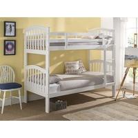 Snuggle Beds Pisa Bunk (White) 3\' Single White Bunk Bed