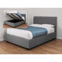 Snuggle Beds Oregon Ottoman Grey Fabric 6\' Super King Grey Fabric Bed Frame Only Ottoman Bed