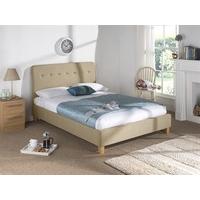 snuggle beds luca brown 3 single fabric brown bed frame only fabric be ...