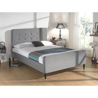 snuggle beds sienna light grey 4 6 double fabric light grey fabric bed