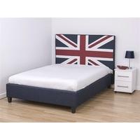 Snuggle Beds Union Jack Bed 5\' King Size Fabric Bed