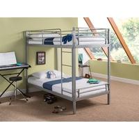 Snuggle Beds Harley Silver 3\' Single Silver Bunk Bed