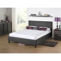 Snuggle Beds Newbury Dark Grey 4\' Small Double Dark Grey Fabric Bed
