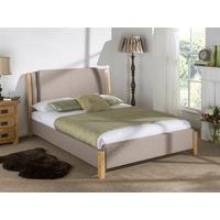 snuggle beds chelsea oat 4 6 double fabric oat fabric bed