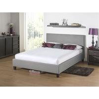 Snuggle Beds Newbury Light Grey 4\' Small Double Fabric Bed