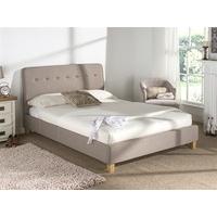 Snuggle Beds Luca (Oat) 3\' Single Fabric Oat Bed Frame Only Fabric Bed