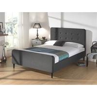 snuggle beds sienna dark grey 4 6 double dark grey fabric bed
