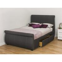 Snuggle Beds Alabama Fabric - Dark Grey 5\' King Size Fabric Bed