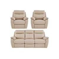 Snug Leather Power Recliner 3 Seater Sofa and 2 Armchairs