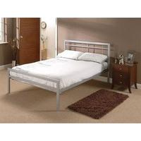 snuggle beds buckingham silver 3 single silver slatted bedstead metal  ...