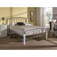 snuggle beds tetras in white 4 6 double metal bed