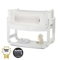 SnuzPod2 3in1 Bedside Crib-White + Fitted Mattress!
