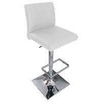Snella Real Leather Bar Stool White