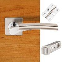 snppc ultimo lever on rounded cornered square rose handle pack