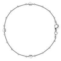 snake saturn style chain anklet in sterling silver