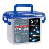 Snowtime 240-LED Chaser Lights with Memory Function, Blue/White