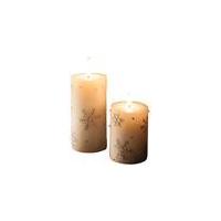 Snowflake Real Wax Candles with LED Colour Changing and Fragrance, set of 2 Joka