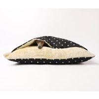 SNUGGLE DOG BED in Dotty Charcoal Design - Medium