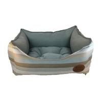 Snug and Cosy Square Bed 25 Inch Light Blue Stripe