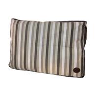 Snug and Cosy Rectangular Cushion Large Brown Stripe