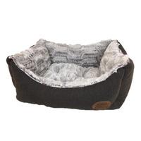 Snug and Cosy Popcorn Square Bed 25 Inch Brown