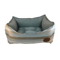 Snug and Cosy Square Bed 36 Inch Light Blue Stripe