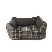 Snug and Cosy Kensington Grey Check Rectangle Dog Bed 53cm