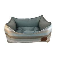 Snug and Cosy Square Bed 21 Inch Light Blue Stripe