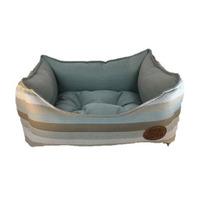 Snug and Cosy Square Bed 30 Inch Light Blue Stripe
