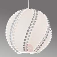 snowy round pendant light white