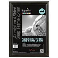 snap frame a3 aluminiumanti glare pvc with mounting kit black