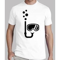 Snorkel goggles bubbles