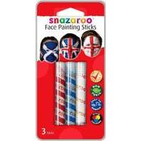 snazaroo union jack 3 face painting sticks