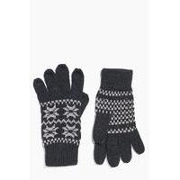 Snowflake Gloves - charcoal