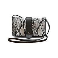 snake skin print multi cross body bag