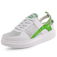 Sneakers Summer Fall Comfort Tulle Outdoor Athletic Casual White/Green Red/White Black and White