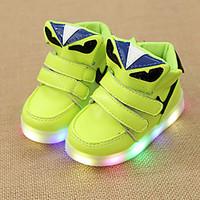 Sneakers Spring Summer Fall Light Up Shoes Comfort First Walkers Leatherette Outdoor Athletic Casual Low Heel LED Hook Loop