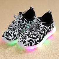 Sneakers Spring Summer Fall Light Up Shoes Comfort First Walkers Tulle Outdoor Athletic Casual Low Heel LED Lace-up