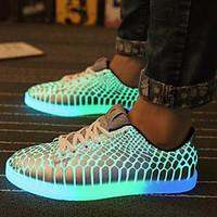 Sneakers Spring Summer Fall Winter Comfort Novelty Luminous Shoe PU Outdoor Athletic Casual Flat Heel Lace-up Walking