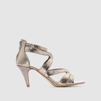 Snakeskin Print Sandals