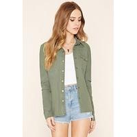 Snap-Button Cotton Jacket