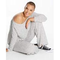 Snow Marl Space Dye Slouch Jersey Top