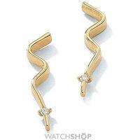 Snake Drop Earrings set with Diamonds