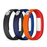 sony swr110 smartband wrist strap orange blue black large