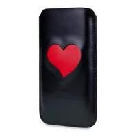 Sox Heart Me Light Genuine Leather Mobile Phone Pouch Large Black/red (kham 01 L)