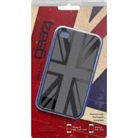 Soft Black Cover with Union Jack Motif for iPhone 4/4S