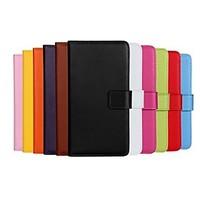 Solid Color Pattern Genuine Leather Full Body Case with Stand and Card Slot for Nokia Lumia 930