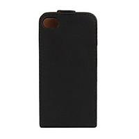 Solid Color PU Leather Cover Case for iPhone 4/4S